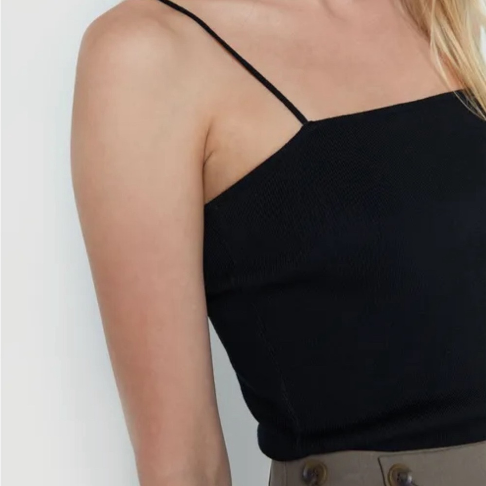 NWT Oak + Fort Stretch Spaghetti Strap Tank Top Size Small